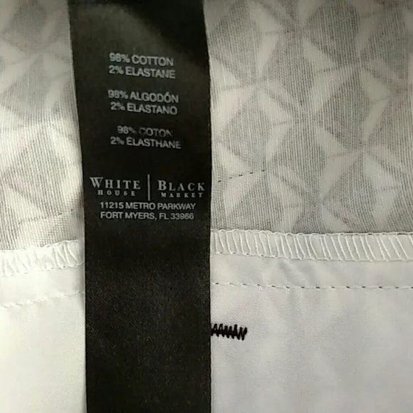 White House Black Market Geometric Pattern Black And Purple Dress Shorts Size 4 - Picture 7 of 7